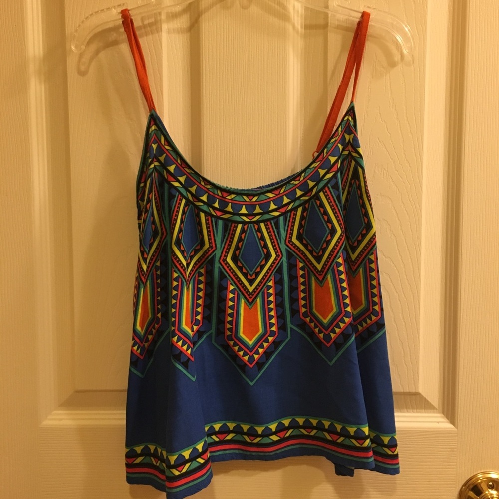 Flying Tomato Colorful Patterned Crop Tank